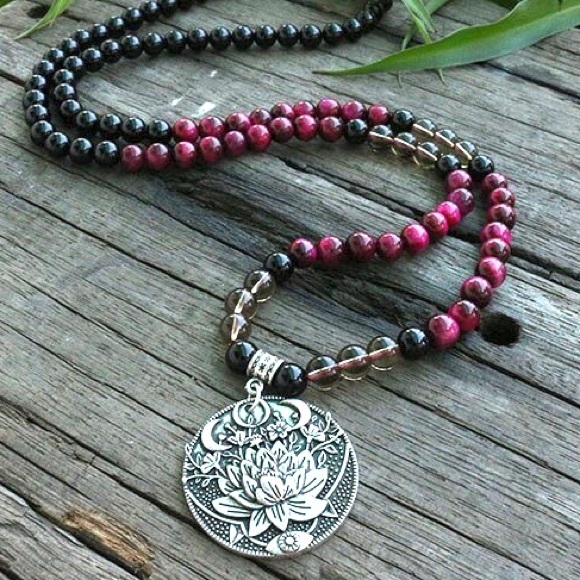 Earth Art hand crafted artisan Jewelry - Gorgeous 108 Meditation Mala necklace ✨charged✨